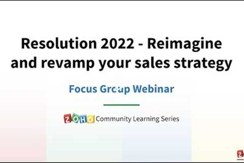 Revamping your Sales Strategy for the new year with Zoho CRM