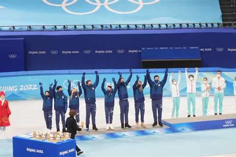 The medal ceremony for team figure skating is postponed amid an inquiry.