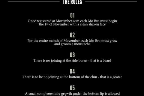 Rules of Movember - How to Grow a Mustache in November