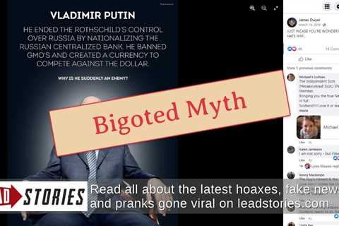 Fact Check: Putin Did NOT End Rothschild Control Over Russia By Nationalizing Russian Central Bank..