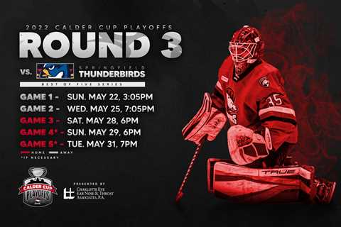 Checkers to Face Springfield Thunderbirds in Round 3 – Charlotte Checkers Hockey