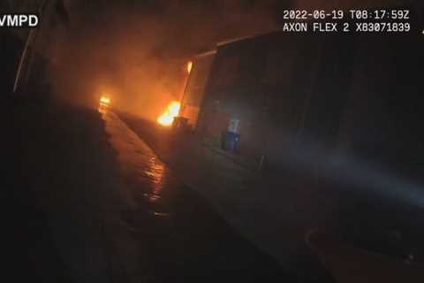 Gripping body camera video shows massive downtown Las Vegas fire, life-saving efforts by first..