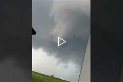 Mowing the lawn during a tornado