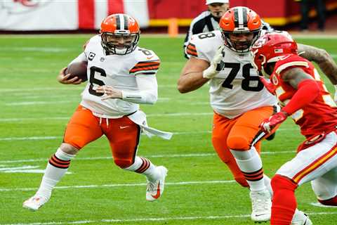 Where does Baker Mayfield rank among the Cleveland Browns quarterbacks?