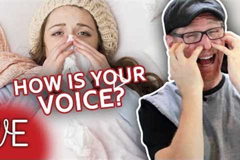 How to HEAL YOUR VOICE after a cold | Swollen Vocal Cord Test | #DrDan 🎤