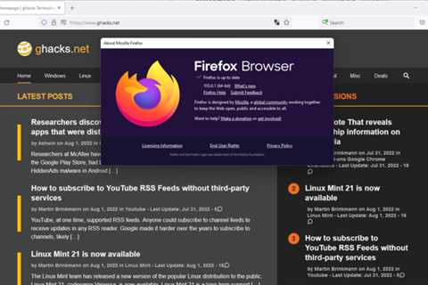 Mozilla Firefox 103.0.1 fixes a crash