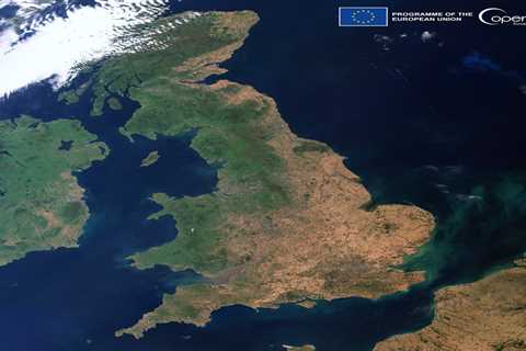 More than half of Britain is shown baked brown in satellite image — as the heatwave continues