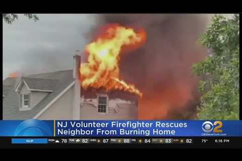 Volunteer firefighter rescues neighbor from burning home