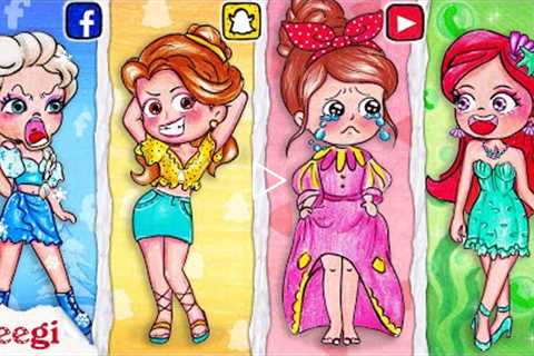 If Social Media Trends Were PRINCESS | Stop Motion Paper | Seegi Channel