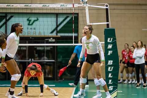 USF Volleyball Sweeps Georgetown After Travel Delays