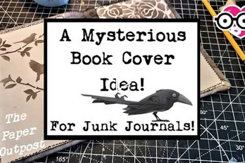 BOOK COVER IDEA! MYSTERIOUS JUNK JOURNAL! Step by Step Tutorial to Create Book Cover! Paper Outpost