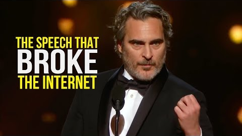The SPEECH That BROKE The Internet: Joaquin Phoenix Oscar Speech
