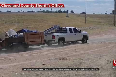 Cleveland County Deputy Cleans Up Illegally Dumped Trash