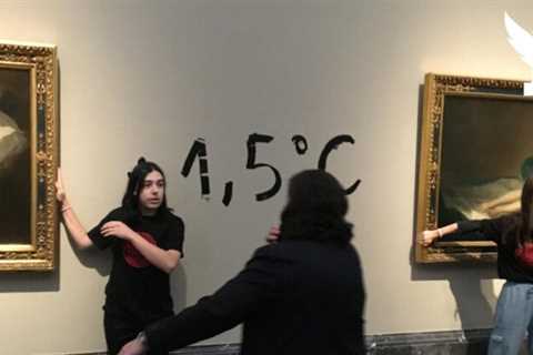 Environmental activists stick their hands to two Goya paintings on display at the Prado – •