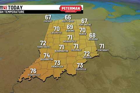 Mild mid week; Big cool down ahead – WISH-TV | Indianapolis News | Indiana Weather