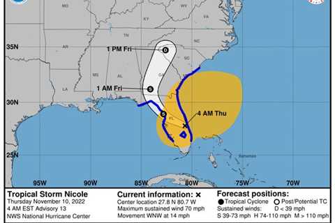 Hurricane Nicole makes landfall: Remnants heading toward Cincinnati