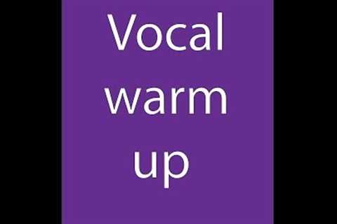 Quick voice warm up - for public speaking