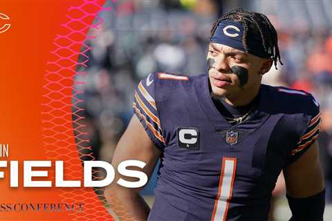 Justin Fields on breaking Bears single-season QB rushing record | Chicago Bears