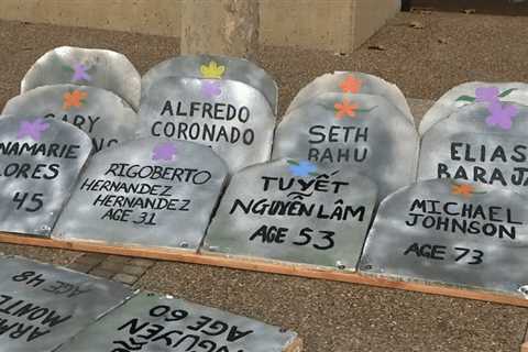 Makeshift tombstones mark annual memorial of unhoused San Jose residents who’ve died