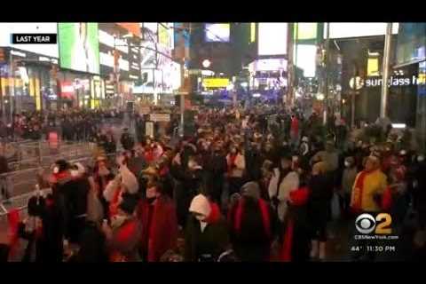 Confetti test in Times Square for New Year’s Eve celebration