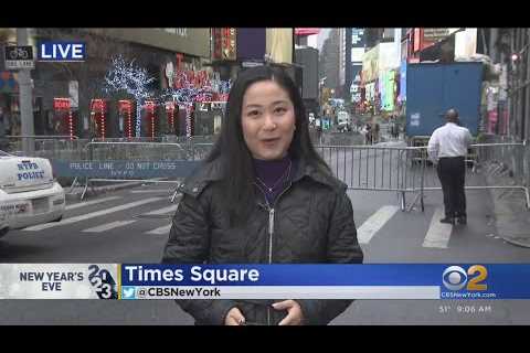 New Year’s Eve revelers arriving in Times Square