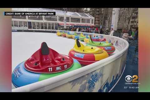 Bumper cars on ice back at Bryant Park