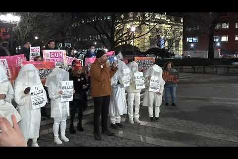 Rally held in NYC after mass shooting in California