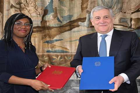 Kemi Badenoch signs historic UK-Italy export deal in Rome set to boost green tech and sciences by..