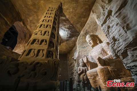 3D printed cavern of Yungang Grottoes showed in Shandong