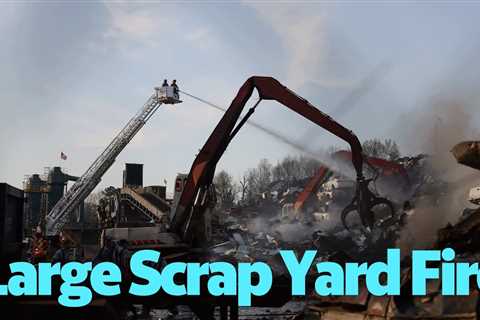 Large Charlotte scrap yard fire