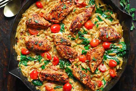 30-Minute, One-Pan Creamy Rooster Orzo