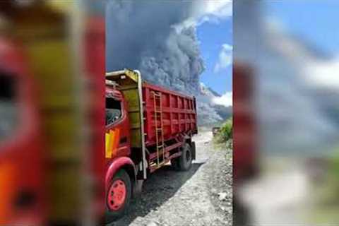 Enormous clouds form after eruption of Mount Merapi, Indonesia