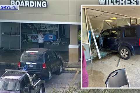 Car into building: Woman in SUV accidentally accelerates into Wilcrest Animal Hospital in southwest ..