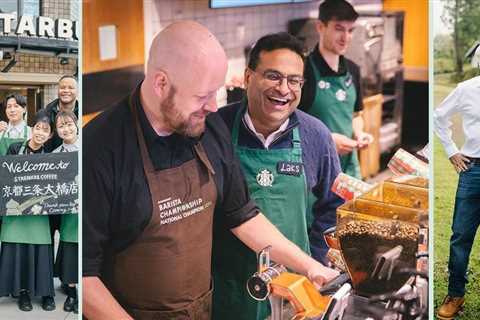 New Starbucks CEO says he'll work a half-day behind a store counter monthly as he plans to..