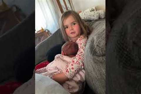 'I haven't got any milk' - Girl tells her newborn sister