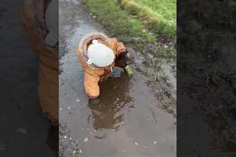 Toddler tries to jump but dives instead