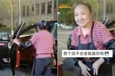 Dishwasher in China goes viral for coming to work in Bentley