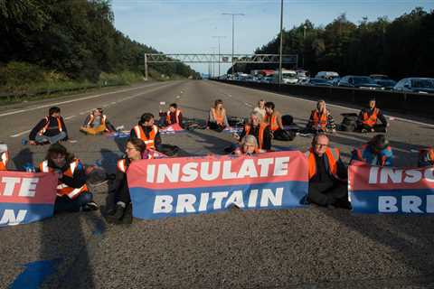 Eco-yobs who block motorways and other roads face 12 months behind bars from tomorrow