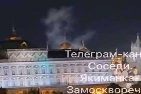 Ukraine ‘tries to ASSASSINATE Putin with kamikaze drone strikes on the Kremlin’ as smoke seen..