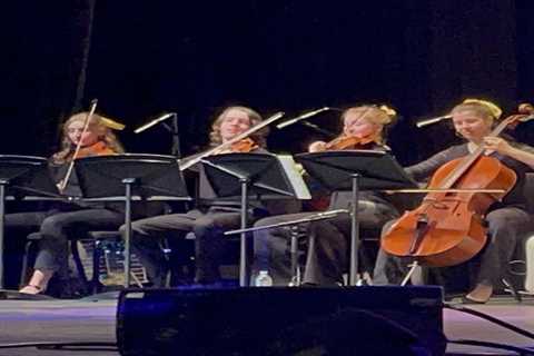 Lakewood High School String Quartet performs with ABBA tribute act