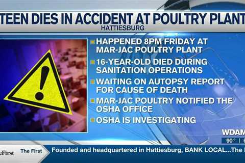 16-year-old dies in accident at Mar-Jac Poultry plant