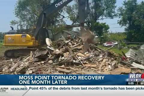 Moss Point tornado recovery one month later