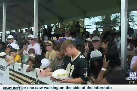 Saints fans get up close and personal at team’s first public training camp