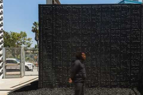 Tar-like pavilion created to problem notions of blackness in design