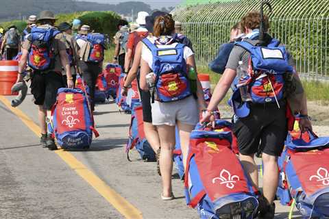 Storm Khanun forces thousands of young scouts to leave South Korea’s world festival