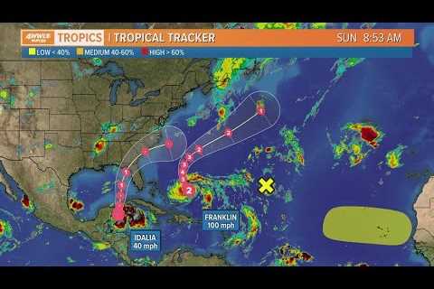 Sunday 10am tropical update: Tropical Storm Idalia has formed near the Yucatan