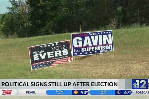 What are MDOT’s guidelines for political signs?