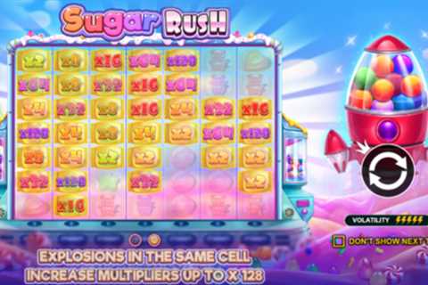 Sugar Rush Slot with high quality graphics, user-friendly design and generous winnings