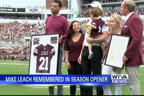 MSU honors late Head Football Coach Mike Leach in season opener