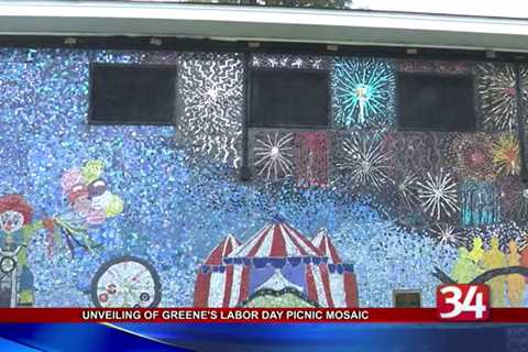 Unveiling of Greene's Labor Day Picnic mosaic